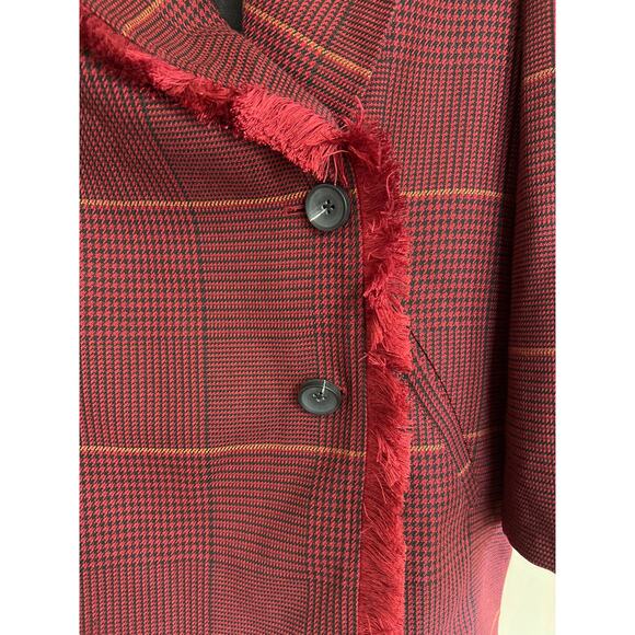 NWOT Laurie Felt size medium Zoe plaid wrap coat jacket - Picture 3 of 6